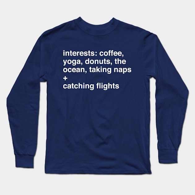 yoga interests Long Sleeve T-Shirt by openspacecollective